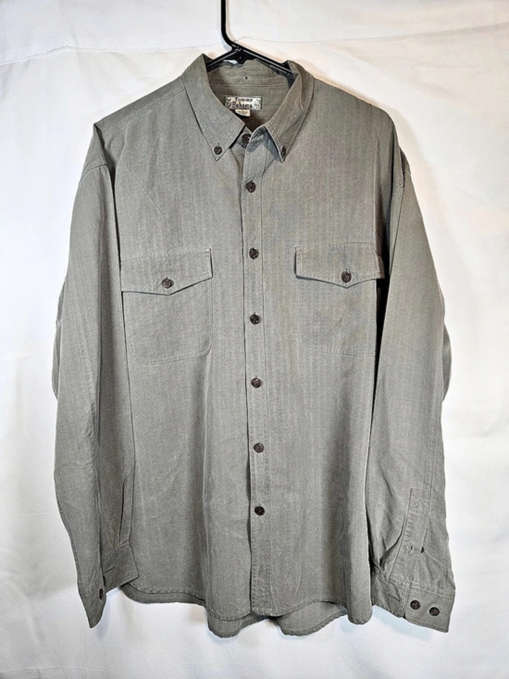 Tommy Bahama Silk Button Down Shirt in Gray